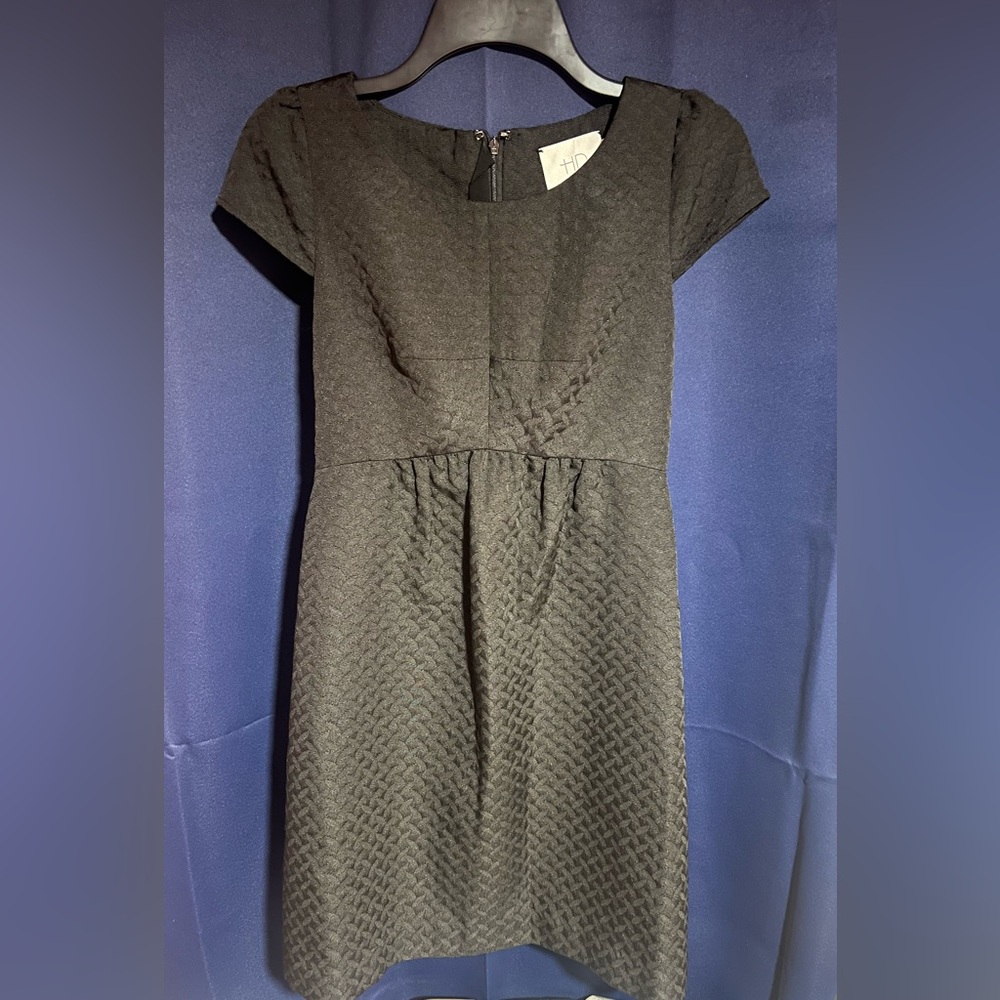 HD in Paris Textured Black Midi Dress